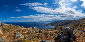 Blick Entlang der Nordküste nach Rethymno